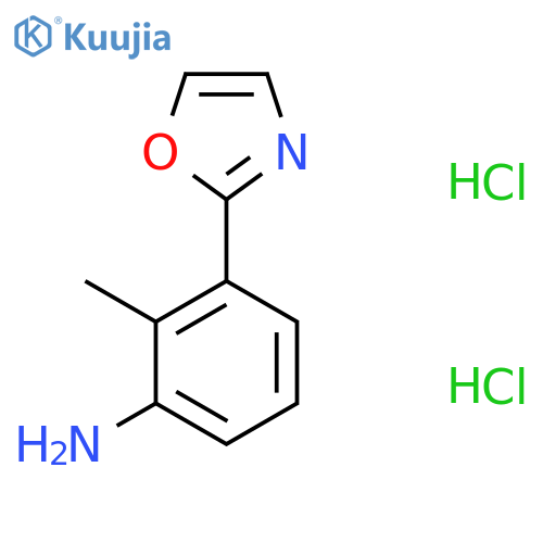 2-Methyl-3-(1,3-oxazol-2-yl)aniline dihydrochloride structure