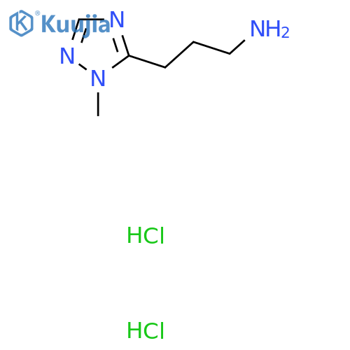 3-(1-methyl-1H-1,2,4-triazol-5-yl)propan-1-amine dihydrochloride structure