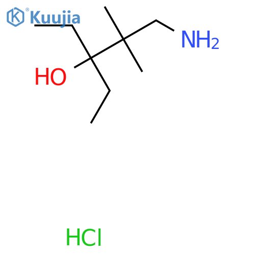 1-Amino-3-ethyl-2,2-dimethylpentan-3-ol hydrochloride structure