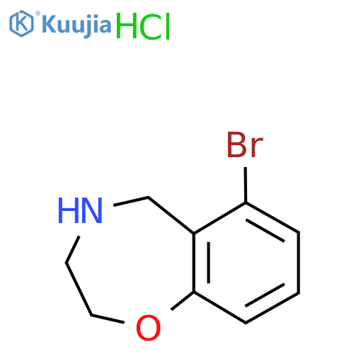 6-Bromo-2,3,4,5-tetrahydro-1,4-benzoxazepine hydrochloride structure