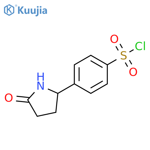 4-(5-oxopyrrolidin-2-yl)benzene-1-sulfonyl chloride structure