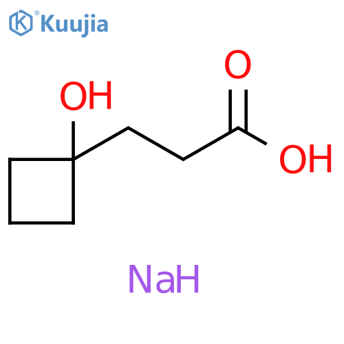 sodium 3-(1-hydroxycyclobutyl)propanoate structure