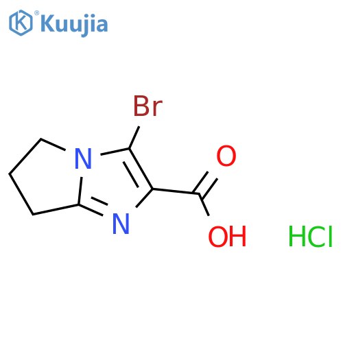 3-bromo-5H,6H,7H-pyrrolo1,2-aimidazole-2-carboxylic acid hydrochloride structure