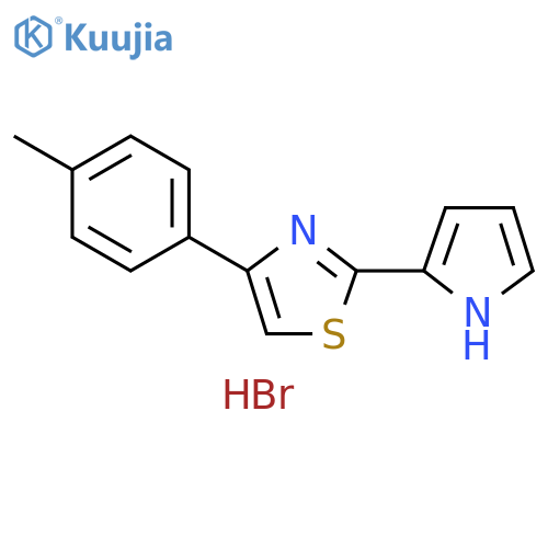 4-(4-methylphenyl)-2-(1H-pyrrol-2-yl)-1,3-thiazole hydrobromide structure