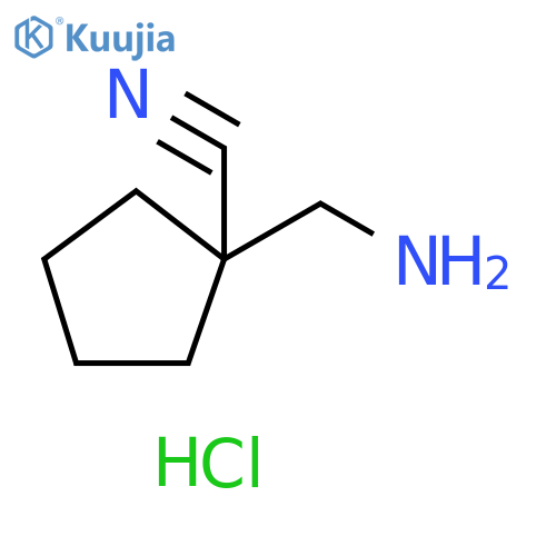 1-(aminomethyl)cyclopentane-1-carbonitrile hydrochloride structure
