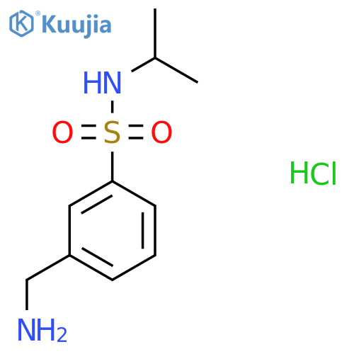 3-(aminomethyl)-N-(propan-2-yl)benzene-1-sulfonamide hydrochloride structure