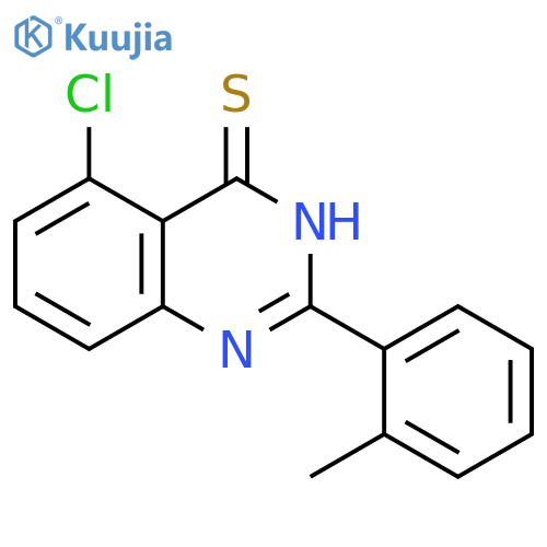 5-chloro-2-(2-methylphenyl)quinazoline-4-thiol structure