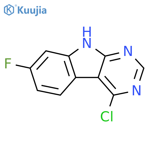 4-chloro-7-fluoro-9H-pyrimido4,5-bindole structure