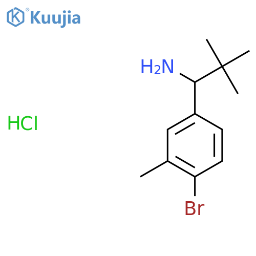 1-(4-bromo-3-methylphenyl)-2,2-dimethylpropan-1-amine hydrochloride structure