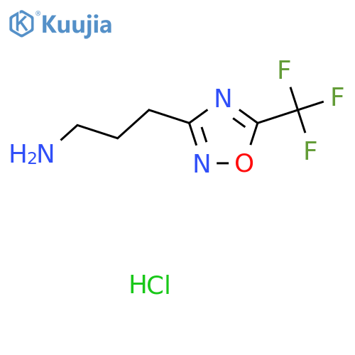 3-5-(Trifluoromethyl)-1,2,4-oxadiazol-3-ylpropan-1-amine Hydrochloride structure