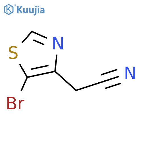 2-(5-bromo-1,3-thiazol-4-yl)acetonitrile structure