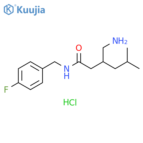 3-(aminomethyl)-N-(4-fluorophenyl)methyl-5-methylhexanamide dihydrochloride structure