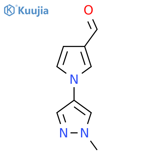 1-(1-methyl-1H-pyrazol-4-yl)-1H-pyrrole-3-carbaldehyde structure