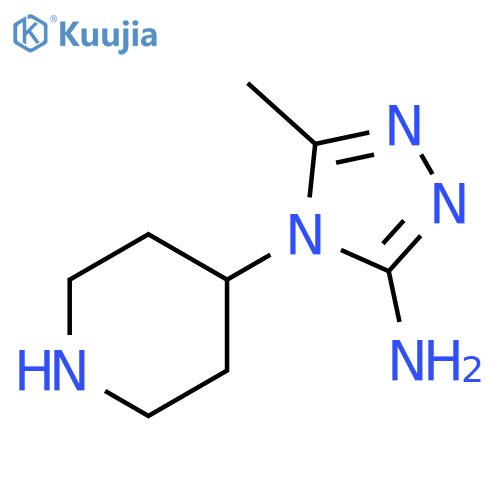 5-methyl-4-(piperidin-4-yl)-4H-1,2,4-triazol-3-amine structure