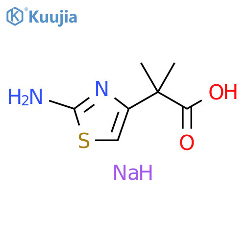 sodium 2-(2-amino-1,3-thiazol-4-yl)-2-methylpropanoate structure