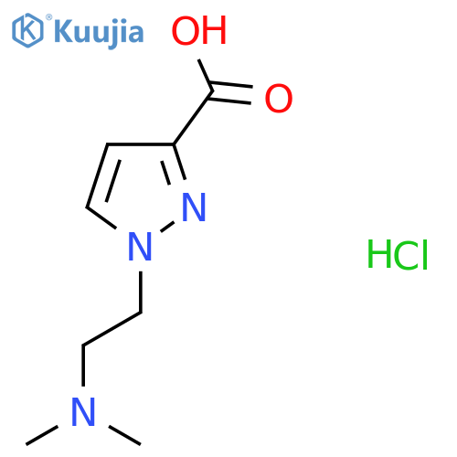 1-2-(dimethylamino)ethyl-1H-pyrazole-3-carboxylic acid hydrochloride structure