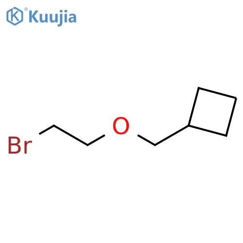 (2-bromoethoxy)methylcyclobutane structure