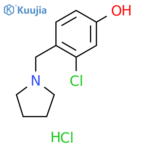 3-chloro-4-(pyrrolidin-1-yl)methylphenol hydrochloride structure