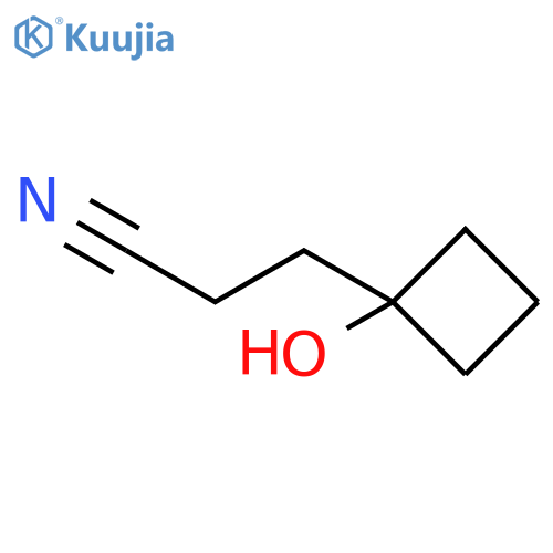 3-(1-hydroxycyclobutyl)propanenitrile structure