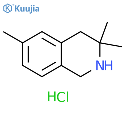 3,3,6-Trimethyl-1,2,3,4-tetrahydroisoquinoline hydrochloride structure