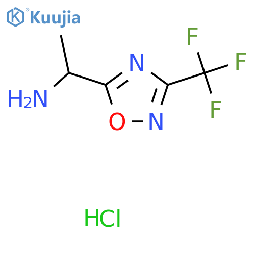 1-3-(trifluoromethyl)-1,2,4-oxadiazol-5-ylethan-1-amine hydrochloride structure