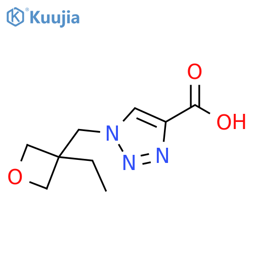 1-[(3-ethyloxetan-3-yl)methyl]-1H-1,2,3-triazole-4-carboxylic acid structure