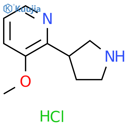 3-methoxy-2-(pyrrolidin-3-yl)pyridine dihydrochloride structure