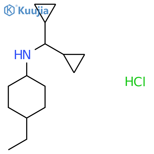 N-(Dicyclopropylmethyl)-4-ethylcyclohexan-1-amine hydrochloride structure