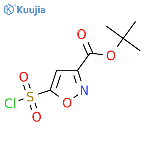 Tert-butyl 5-(chlorosulfonyl)-1,2-oxazole-3-carboxylate structure