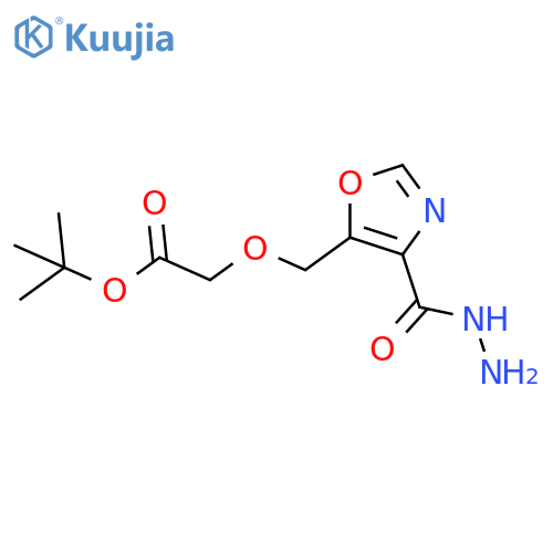 tert-butyl 2-{4-(hydrazinecarbonyl)-1,3-oxazol-5-ylmethoxy}acetate structure