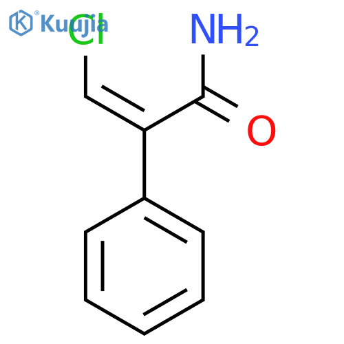 3-chloro-2-phenylprop-2-enamide structure
