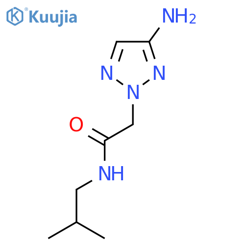 2-(4-amino-2H-1,2,3-triazol-2-yl)-N-(2-methylpropyl)acetamide structure