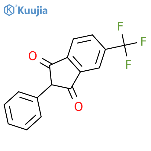 1H-Indene-1,3(2H)-dione,2-phenyl-5-(trifluoromethyl)- structure