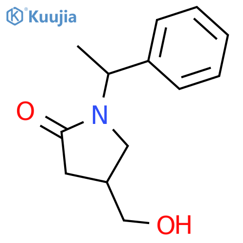 (4R)-4-(hydroxymethyl)-1-[(1R)-1-phenylethyl]pyrrolidin-2-one structure