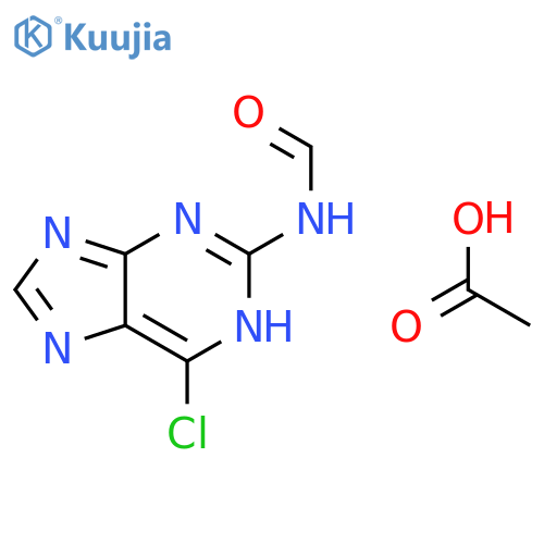 N-(6-Chloro-9H-purin-2-yl)-formamide Acetate structure