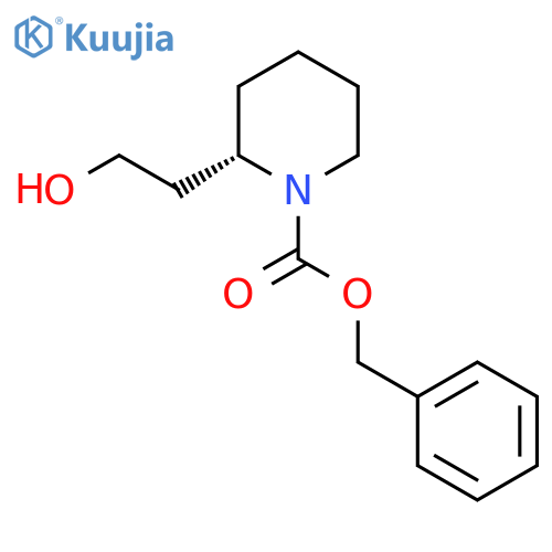 benzyl (2S)-2-(2-hydroxyethyl)piperidine-1-carboxylate structure