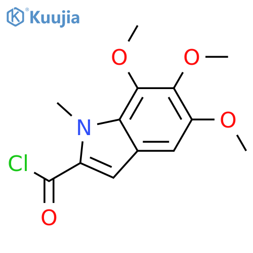 1H-Indole-2-carbonyl chloride, 5,6,7-trimethoxy-1-methyl- structure