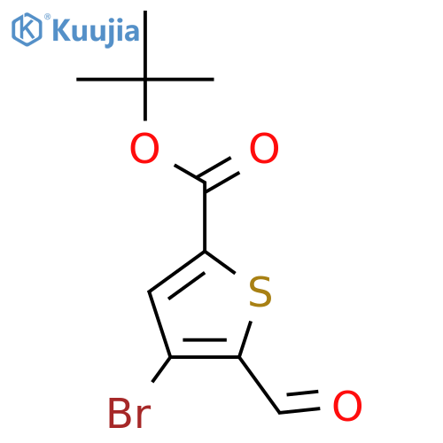 2-Thiophenecarboxylic acid, 4-bromo-5-formyl-, 1,1-dimethylethyl ester structure