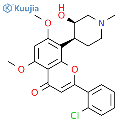 4H-1-BENZOPYRAN-4-ONE, 2-(2-CHLOROPHENYL)-8-[(3R,4S)-3-HYDROXY-1-METHYL-4-PIPERIDINYL]-5,7-DIMETHOXY-, REL- structure