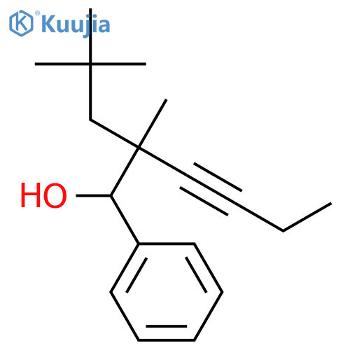Benzenemethanol, α-[(1R)-1-(2,2-dimethylpropyl)-1-methyl-2-pentyn-1-yl]-, (αR)-rel- structure