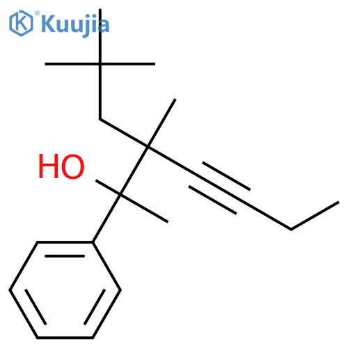 Benzenemethanol, α-[(1R)-1-(2,2-dimethylpropyl)-1-methyl-2-pentyn-1-yl]-α-methyl-, (αR)-rel- structure