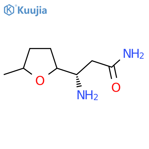 (3S)-3-Amino-3-(5-methyloxolan-2-yl)propanamide structure