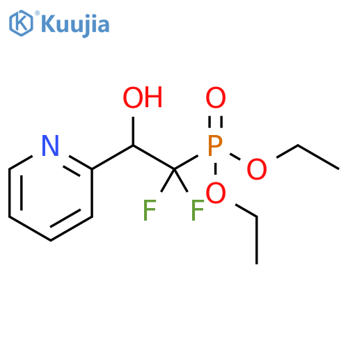Phosphonic acid, [1,1-difluoro-2-hydroxy-2-(2-pyridinyl)ethyl]-, diethyl ester (9CI) structure