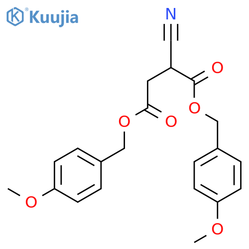 Butanedioic acid, cyano-, bis[(4-methoxyphenyl)methyl] ester structure