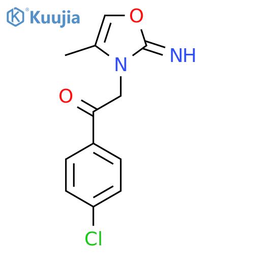 1-(4-chlorophenyl)-2-[2-imino-4-methyl-1,3-oxazol-3(2H)-yl]-1-ethanone structure