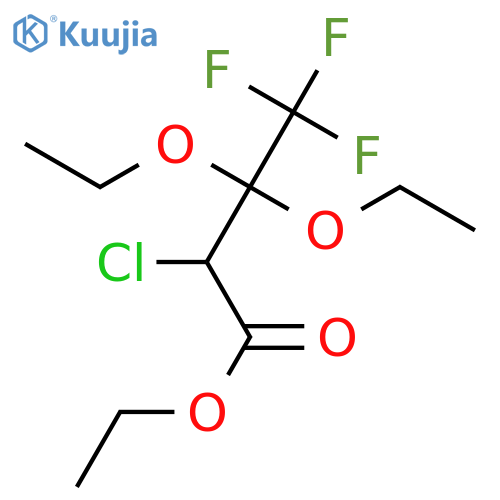 Butanoic acid, 2-chloro-3,3-diethoxy-4,4,4-trifluoro-, ethyl ester structure