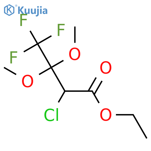 Butanoic acid, 2-chloro-4,4,4-trifluoro-3,3-dimethoxy-, ethyl ester structure