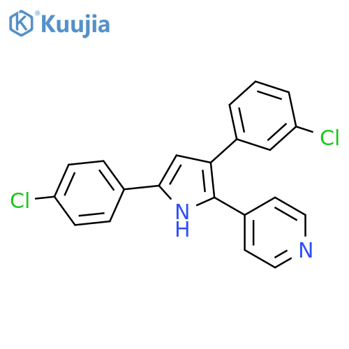 Pyridine, 4-[3-(3-chlorophenyl)-5-(4-chlorophenyl)-1H-pyrrol-2-yl]- structure