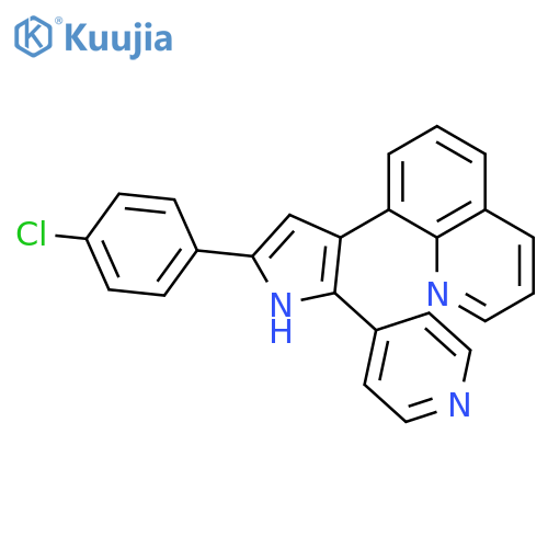Quinoline, 8-[5-(4-chlorophenyl)-2-(4-pyridinyl)-1H-pyrrol-3-yl]- structure