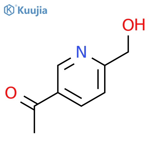 1-[6-(hydroxymethyl)-3-pyridinyl]-Ethanone structure